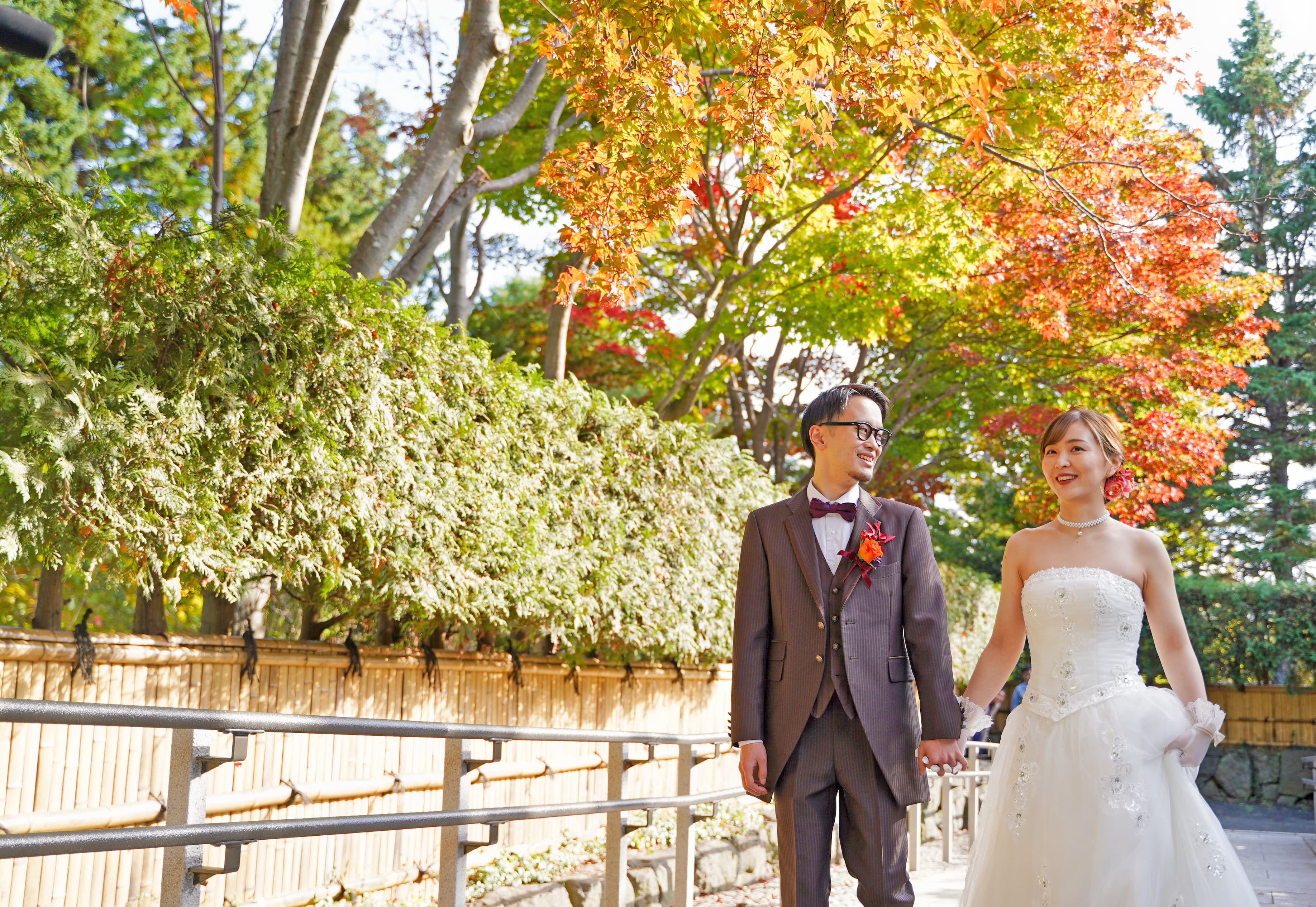 百合が原公園でのウエディング撮影